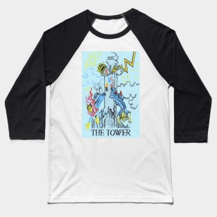 The Tower tarot card drawing Baseball T-Shirt